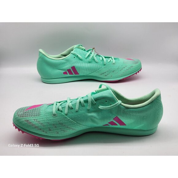 Adidas Adizero Distancestar Track Field Shoes Mens Size 12.5 Green Pink GV9078 - Picture 3 of 10